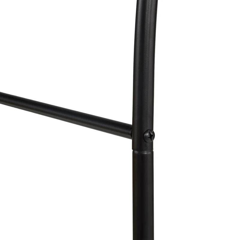 Arche de jardin décorative en métal noir 200 x 100 x 50 cm pour plantes et fleurs élégantes en acier noir 13_0016823