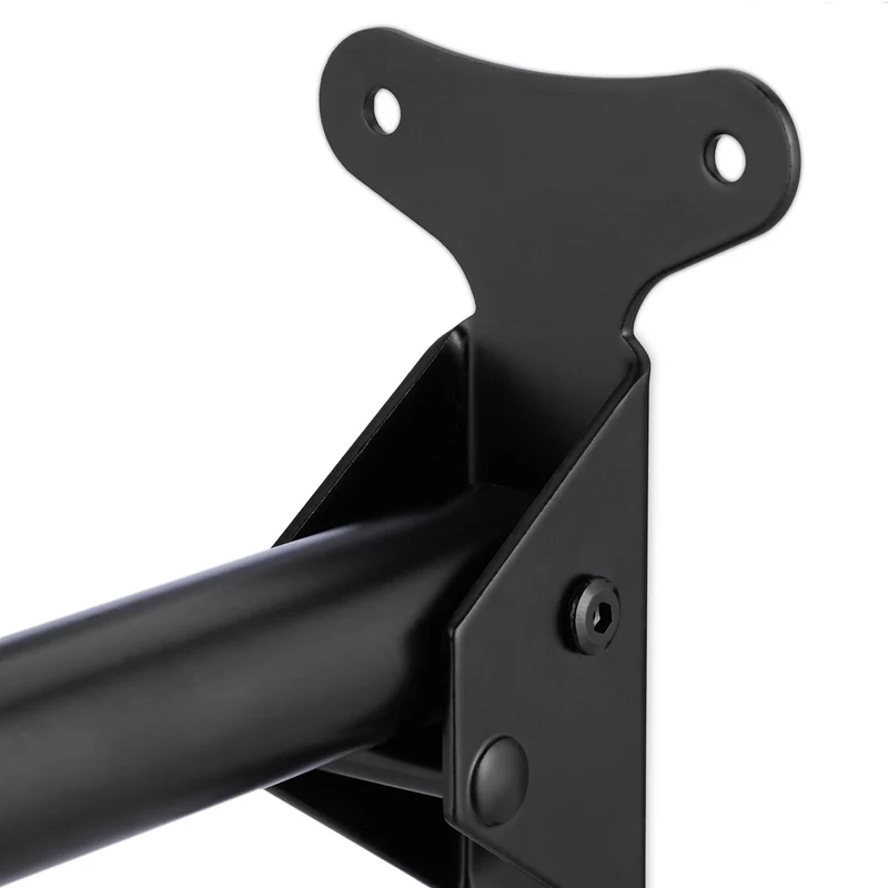Support mural vélo pivotant extensible 25 x 15 x 10 cm rangement compact pour garage cave en métal noir 13_0017005