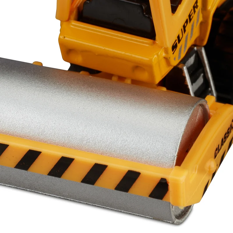 Lot de 6 véhicules de chantier minivéhicules pour enfant intérieur extérieur 10 x 5 x 5 cm en métal jaune 13_0011673