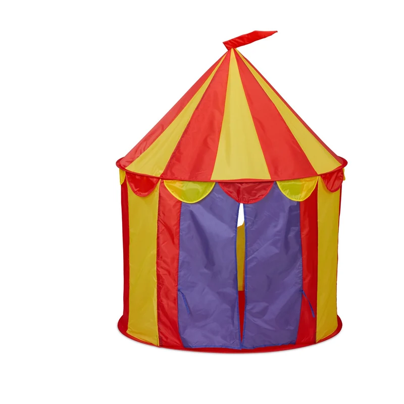 Tente pour enfants chapiteau intérieur extérieur 200 x 140 x 140 cm pratique pliable ambiance cosy en polyester rouge 13_0017399