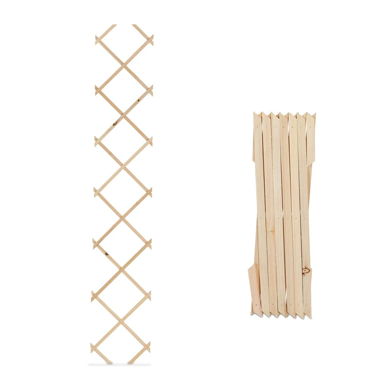 Lot de 3 tuteurs extensibles pour plantes grimpantes jardin 180 x 30 x 1 cm en bois de sapin naturel 13_0016868