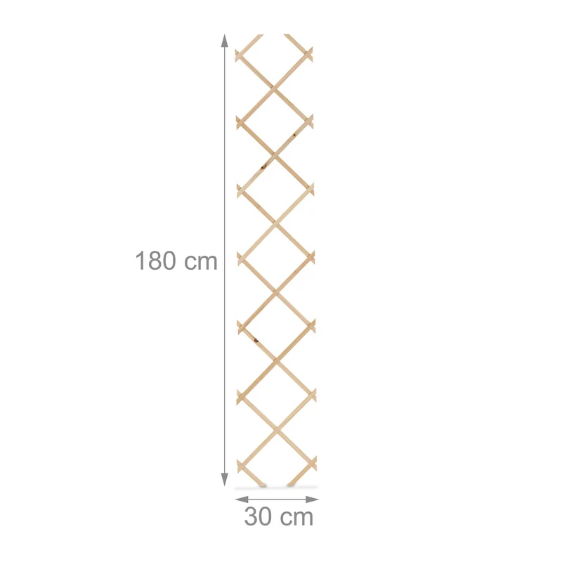 Lot de 3 tuteurs extensibles pour plantes grimpantes jardin 180 x 30 x 1 cm en bois de sapin naturel 13_0016868