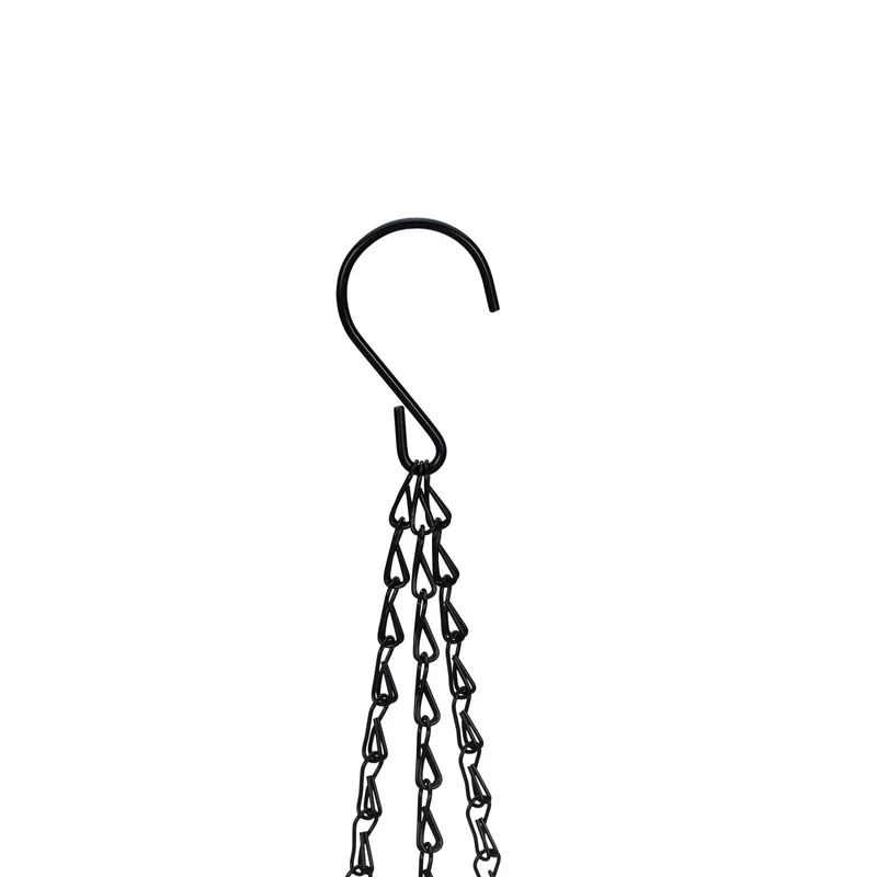 Lot de 2 pots de fleurs suspendus avec indicateur d'eau système d'arrosage automatique 24 x 24 x 20 cm en plastique blanc 13_0014787