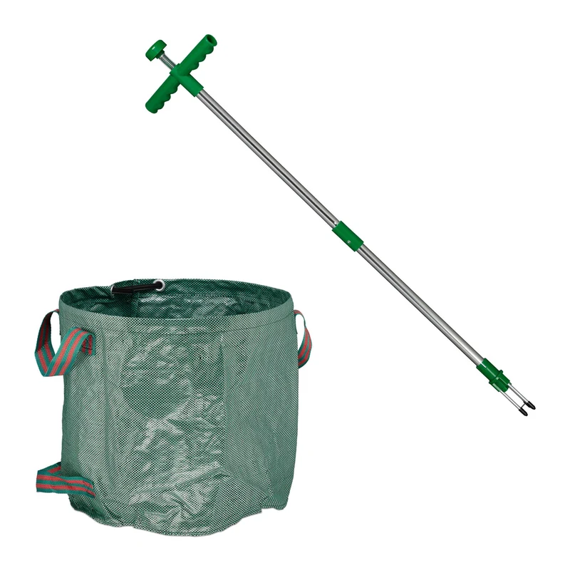Set de jardinage désherbeur ergonomique avec sac de rangement 60 x 25 cm pratique minimaliste en PP beige 13_0014108