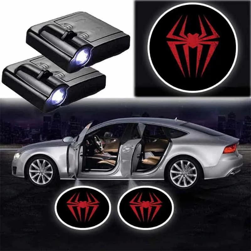 2x Projecteurs de porte LED Marvel Spiderman pour voiture