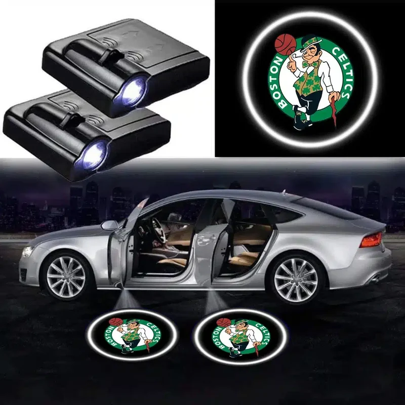 2x Projecteurs de Porte LED Logo Boston Celtics pour Voiture