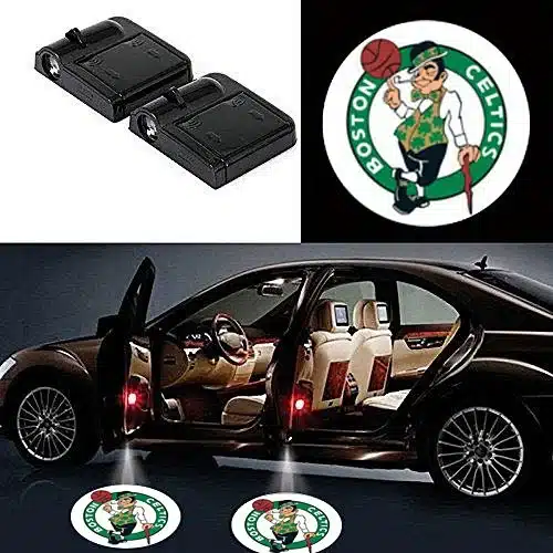 2x Projecteurs de Porte LED Logo Boston Celtics pour Voiture