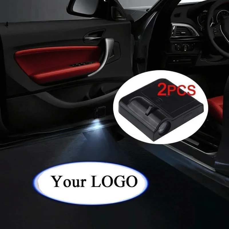2x projecteurs de porte LED Jeep sans fil avec logo