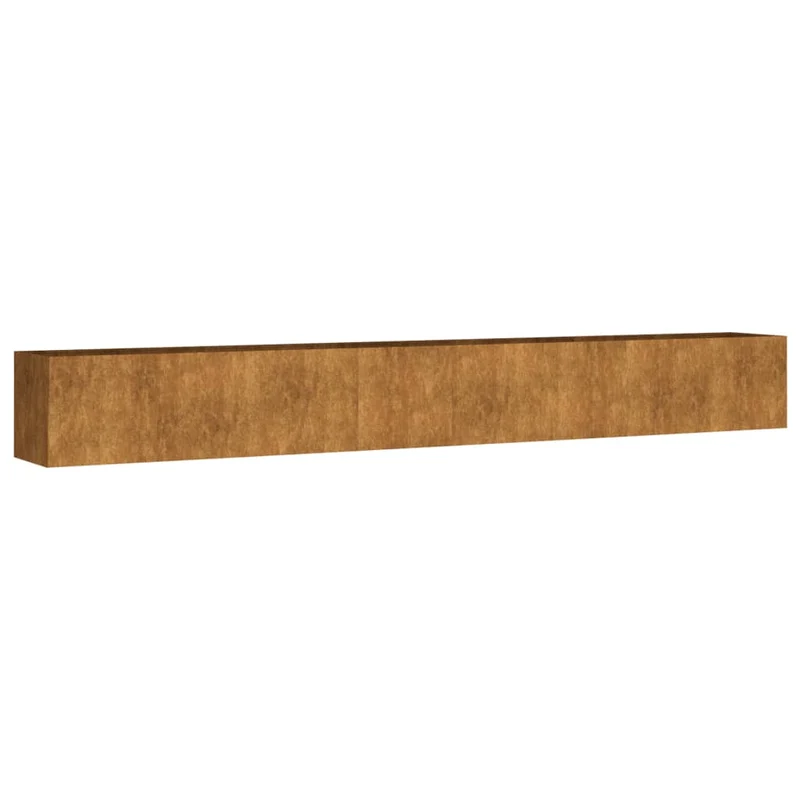 Jardinière bac lit surélevé plantes fleurs terrasse jardin de jardin 360 x 40 x 40 cm acier corten marron 02_0039437