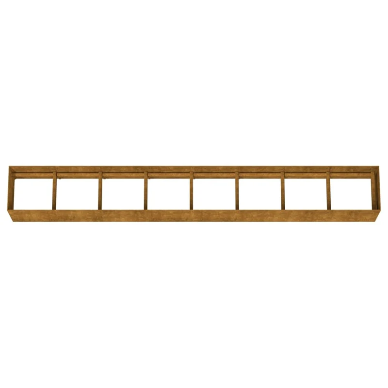 Jardinière bac lit surélevé plantes fleurs terrasse jardin de jardin 360 x 40 x 40 cm acier corten marron 02_0039437