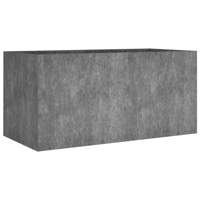 Jardinière bac lit surélevé plantes fleurs terrasse jardin 80 x 40 x 40 cm acier corten marron 02_0037869