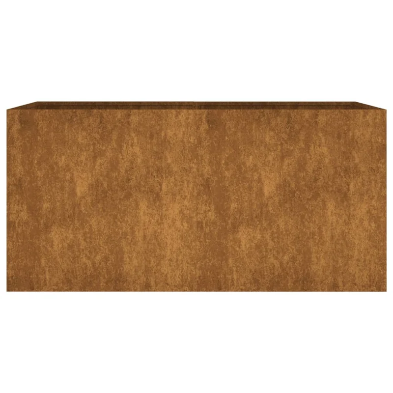 Jardinière bac lit surélevé plantes fleurs terrasse jardin 80 x 40 x 40 cm acier corten marron 02_0037869