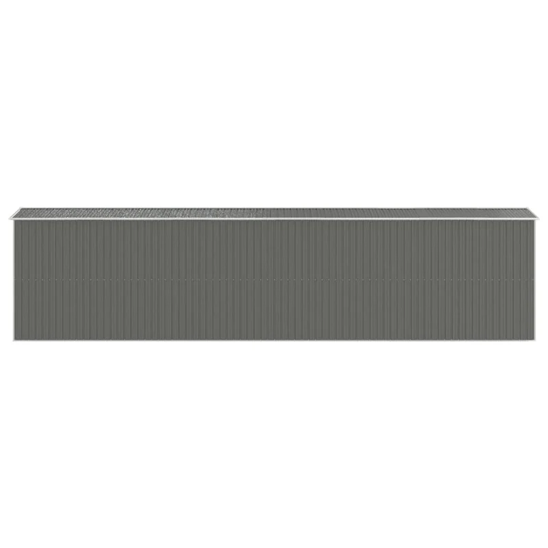 Abri de jardin cabane cabanon maison de stockage remise extérieur hangar outils robuste clair 192 x 855 x 223 cm acier galvanisé gris 02_0022263