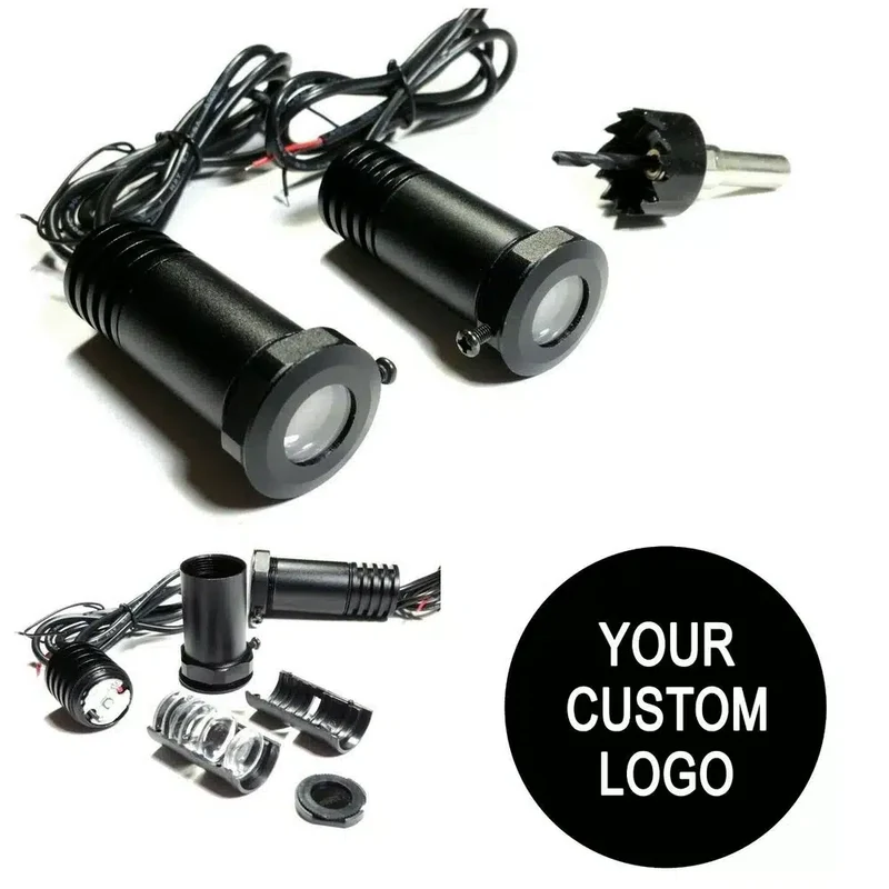 2X LED Haute Définition Pour Projecteur Porte Voiture Personnalisé Photo