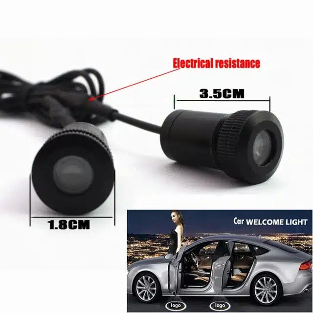 2X LED Haute Définition Pour Projecteur Porte Voiture Personnalisé Photo