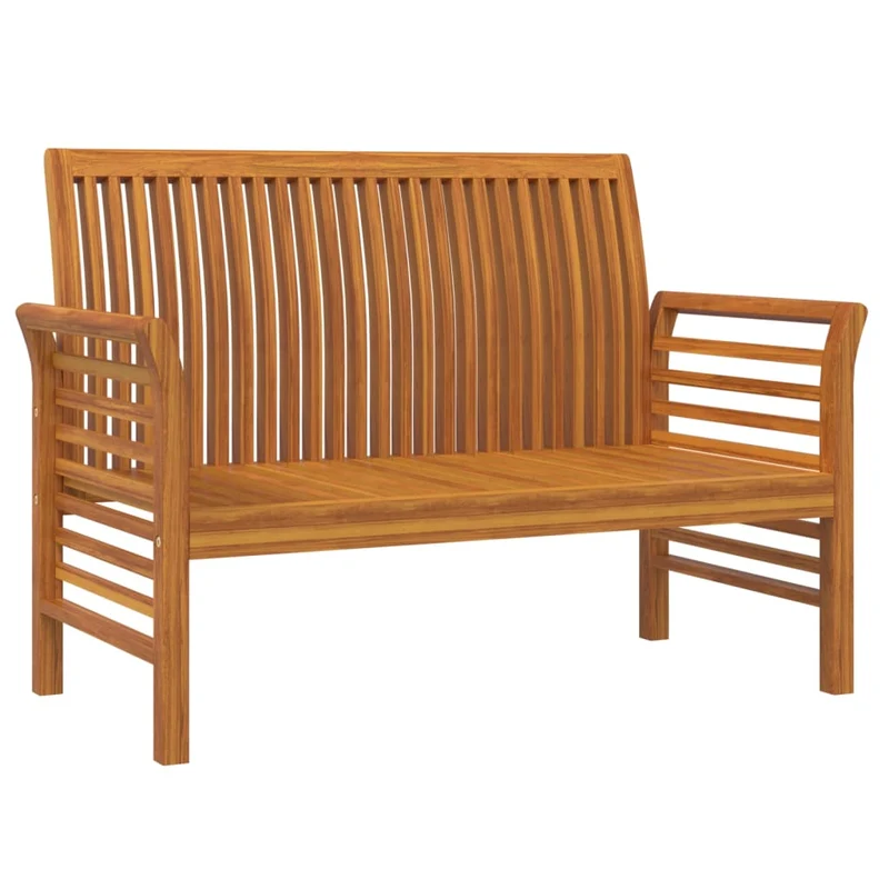 Banc de jardin meuble de patio d'extérieur terrasse de canapé avec coussins 120 x 60 x 81 cm gris foncé bois d'acacia solide 02_0011139