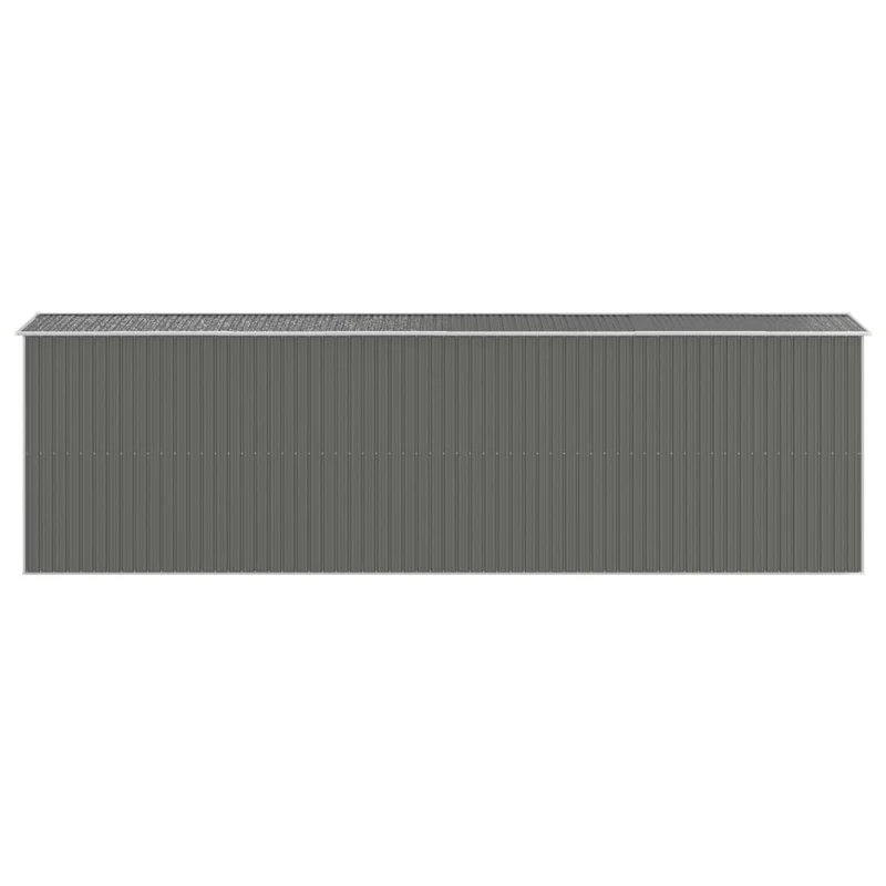 Abri de jardin cabane cabanon maison de stockage remise extérieur hangar outils robuste clair 192 x 689 x 223 cm acier galvanisé gris 02_0022261