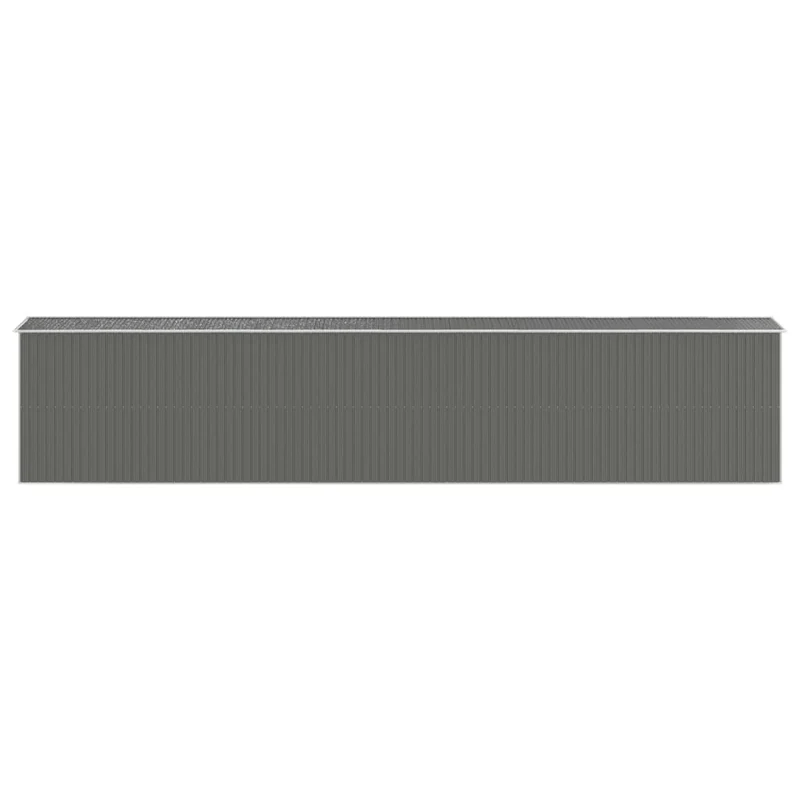 Abri de jardin cabane cabanon maison de stockage remise extérieur hangar outils robuste clair 192 x 1021 x 223 cm acier galvanisé gris 02_0022252