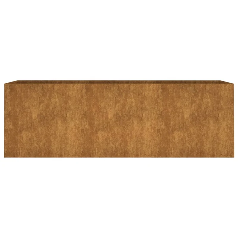 Jardinière bac lit surélevé plantes fleurs terrasse jardin de jardin 120 x 40 x 40 cm acier corten marron 02_0039342