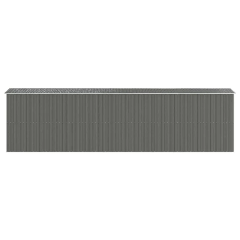 Abri de jardin cabane cabanon maison de stockage remise extérieur hangar outils robuste clair 192 x 772 x 223 cm acier galvanisé gris 02_0022262