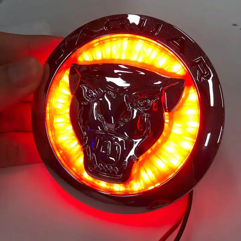 Emblème Jaguar LED 4D lumineux pour calandre avant 2 tailles