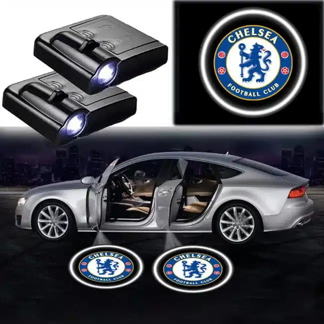 Lot 2 projecteurs de porte LED Chelsea Logo voiture