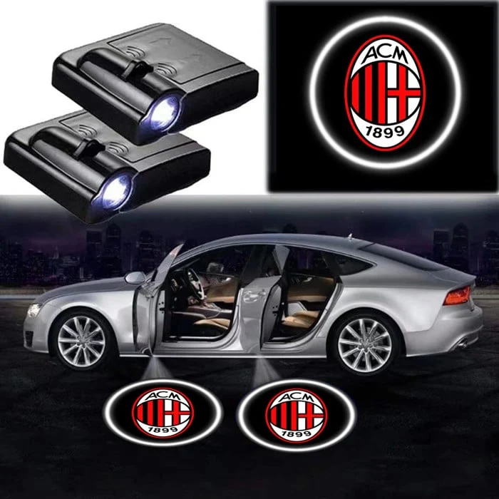 2x Projecteurs de Porte LED AC Milan Logo pour Voiture