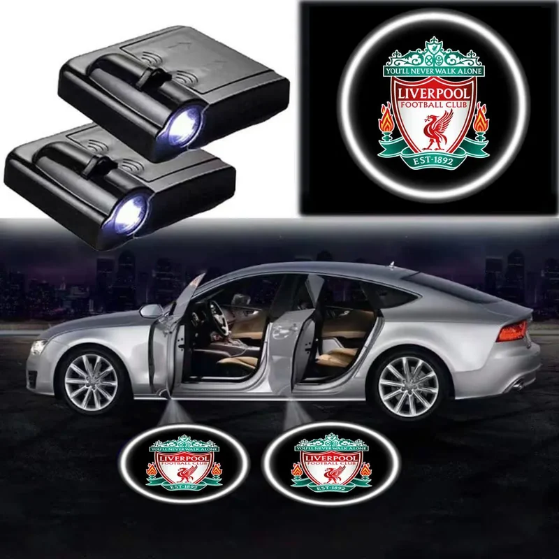 2x Projecteurs de Porte LED Logo Liverpool, Projection Haute Définition