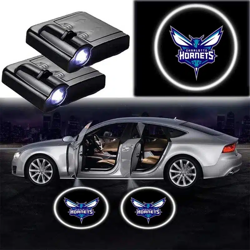 2X Projecteurs LED de Porte Voiture NBA Charlotte Hornets Logo