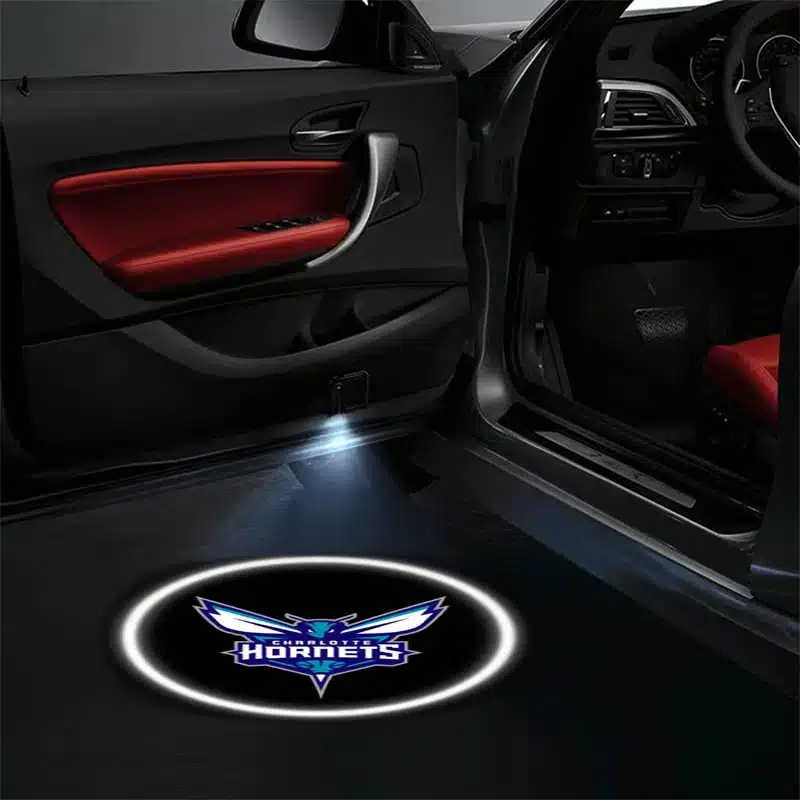 2X Projecteurs LED de Porte Voiture NBA Charlotte Hornets Logo