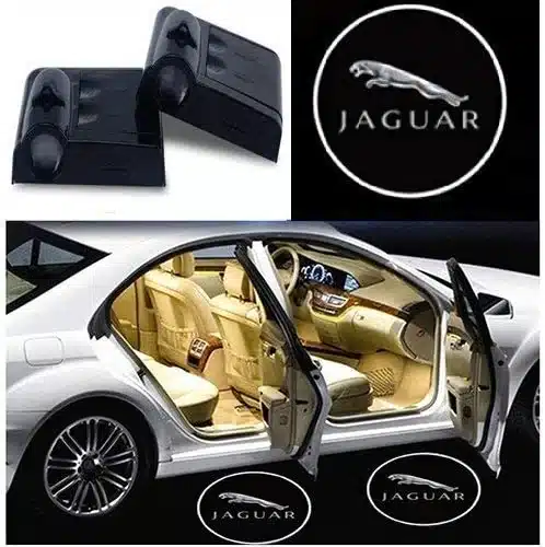 Kit 2 Projecteurs LED Porte Jaguar sans Fil Logo 3xAAA