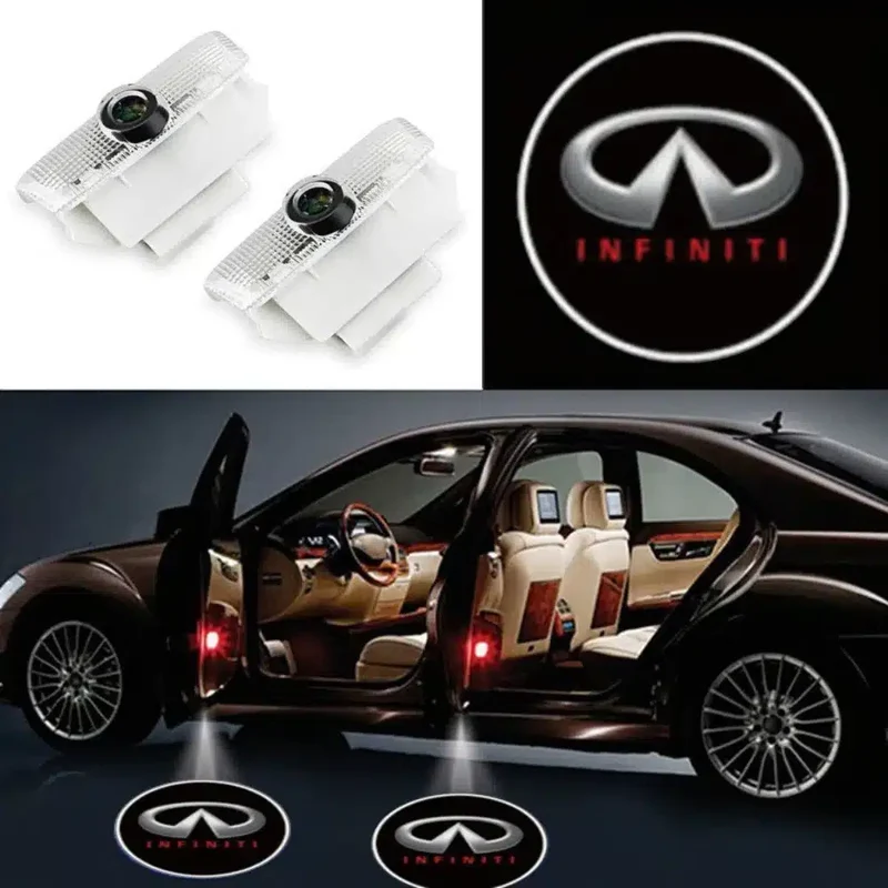2x Lampes LED Projecteur Logo Infiniti pour Portes de Voiture