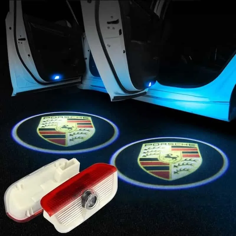 Projecteurs LED Portières Porsche Logo HD, Installation Plug-and-Play