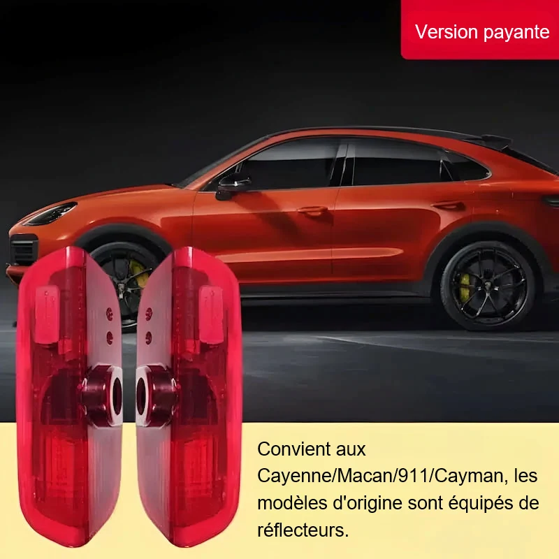 Projecteurs LED Portières Porsche Logo HD, Installation Plug-and-Play