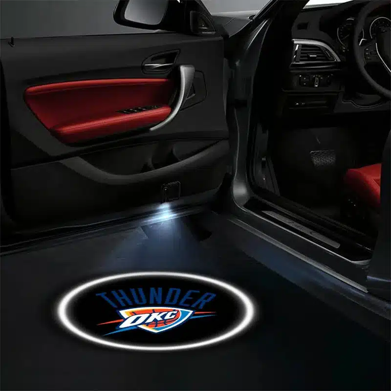 Lot de 2 projecteurs de porte LED NBA Oklahoma Thunder