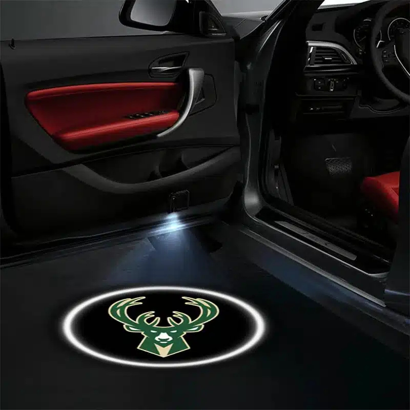 Projecteurs de porte LED Milwaukee Bucks NBA 2 pièces