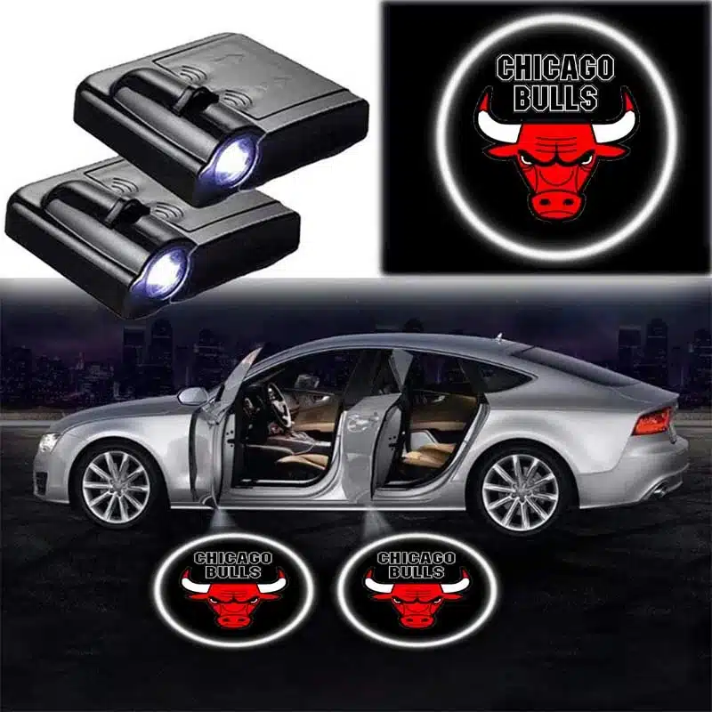 Projecteurs de Porte LED Chicago Bulls 2x - Logo NBA Projecteur