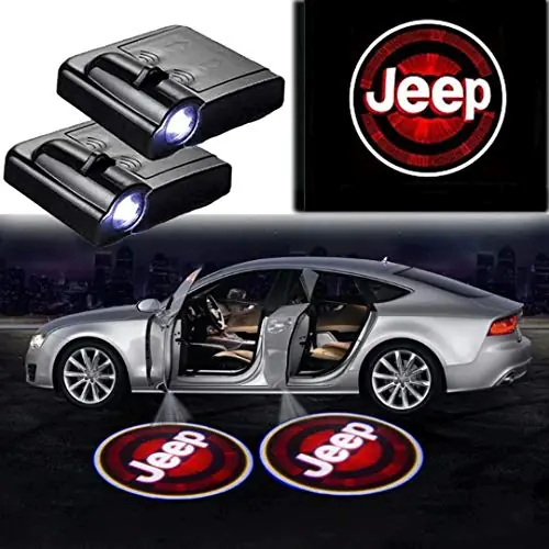 2x Projecteurs LED Sans Fil Porte de Voiture Jeep