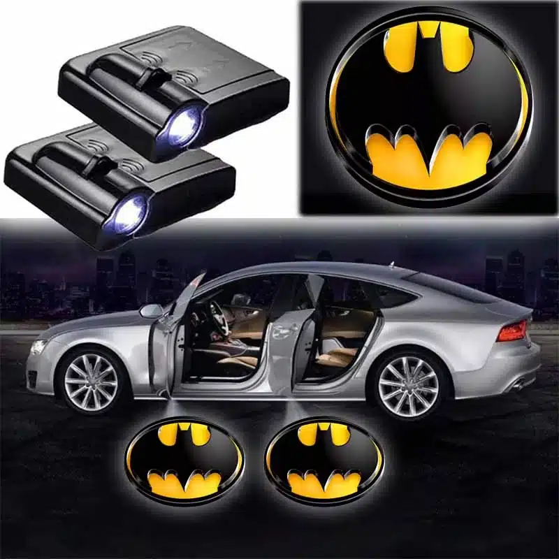 2X Projecteurs LED Porte Batman pour Voiture Logo Projection