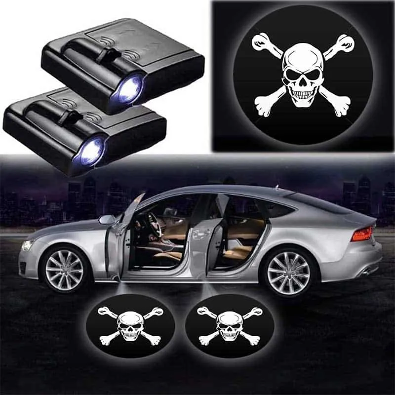 2X LED Lampe Crâne Projecteur De Porte De Voiture