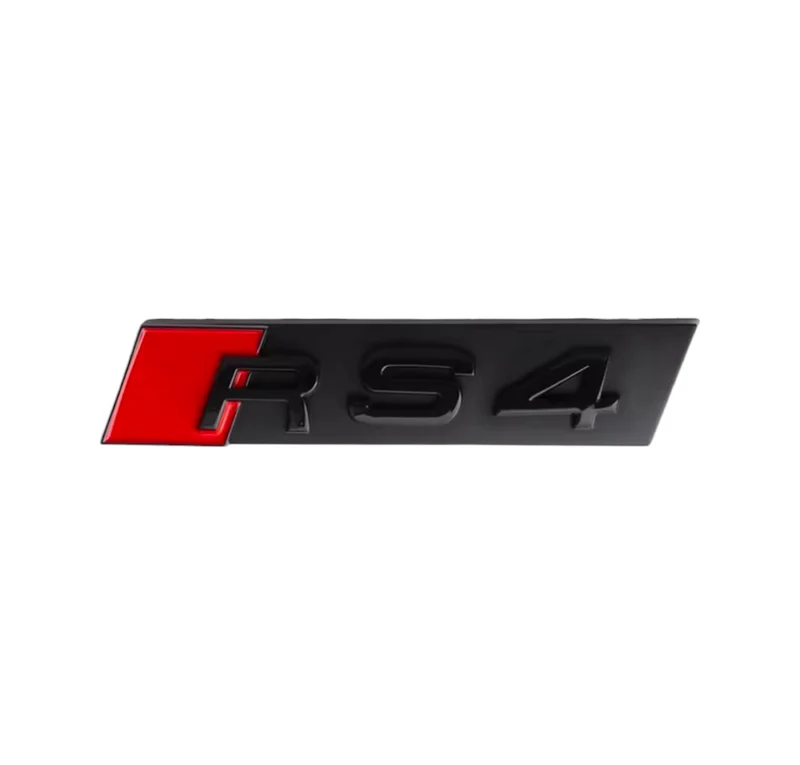 Emblème calandre Audi RS4 noir brillant