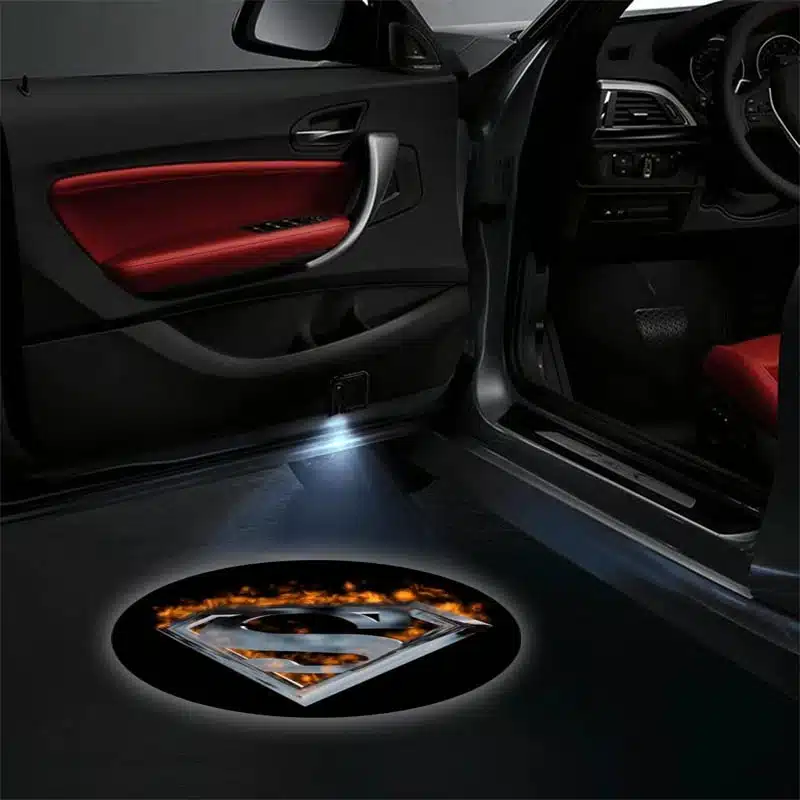 Projecteurs de porte LED Superman sans fil 2 pièces