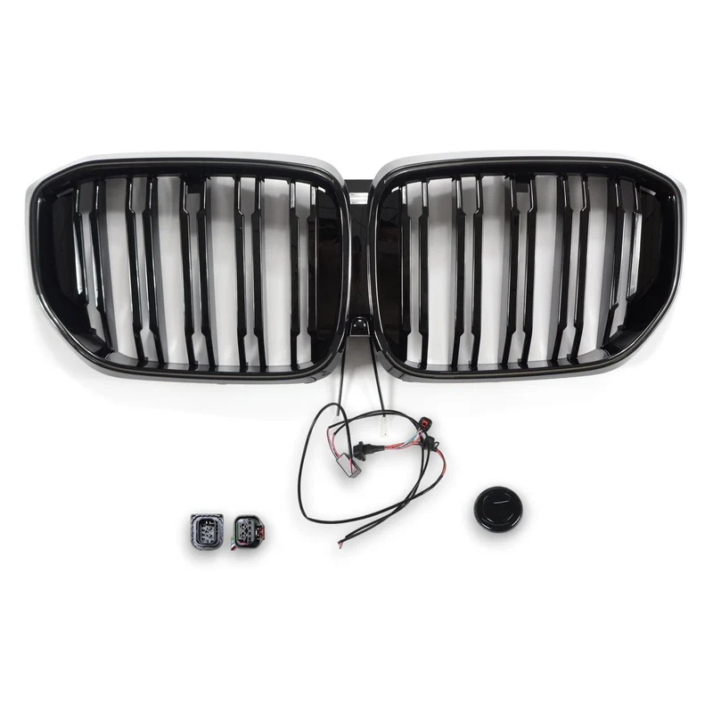 Calandre LED noire brillante BMW X5 G05 LCI simple double lame 2023-2026