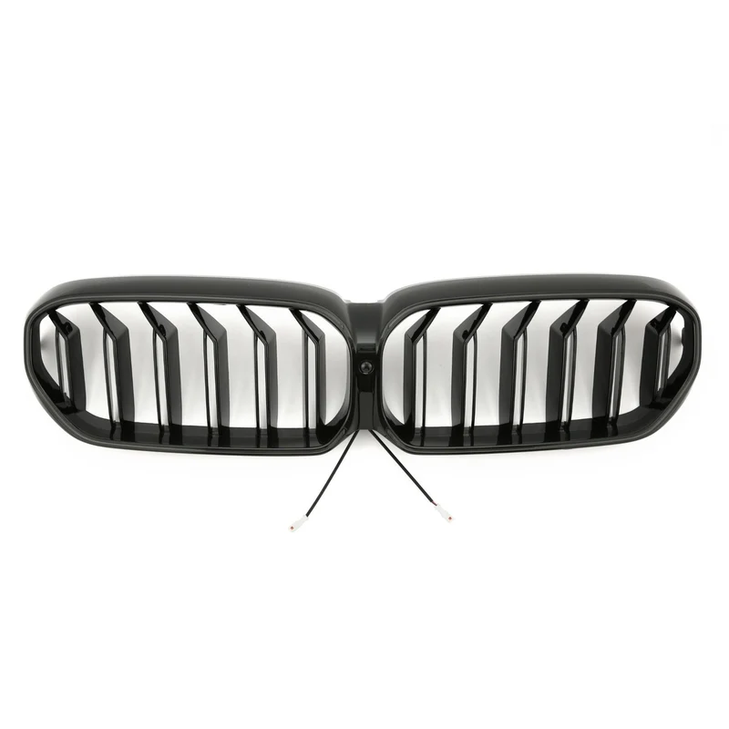Grilles calandre LED noir brillant BMW Série 5 G30 LCI simple double lame