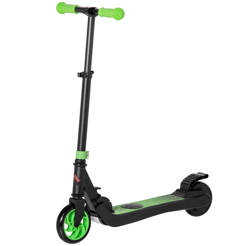 Trottinette électrique pliable enfants 71 x 36,5 x 80 cm frein arrière guidon ajustable moderne léger en aluminium vert 21_0006947
