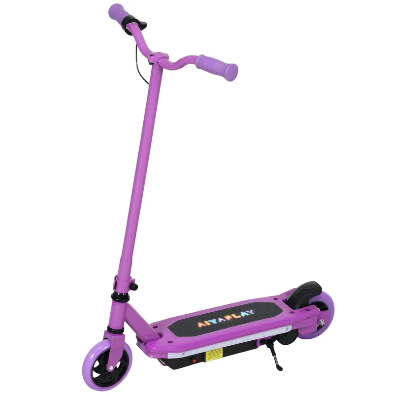 Trottinette électrique enfants 76 x 46 x 93 cm frein électrique pneus anti-crevaison design moderne en métal violet 21_0006953