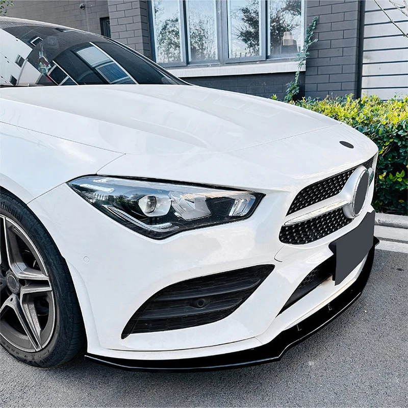 Lame avant splitter pare-chocs Mercedes CLA C118 AMG Line noir brillant
