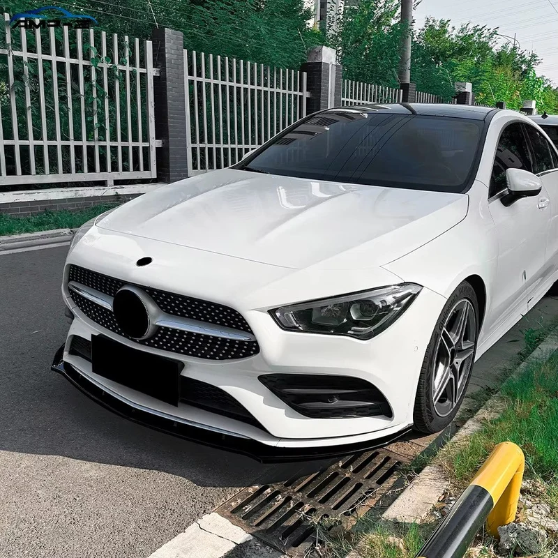 Lame avant splitter pare-chocs Mercedes CLA C118 AMG Line noir brillant