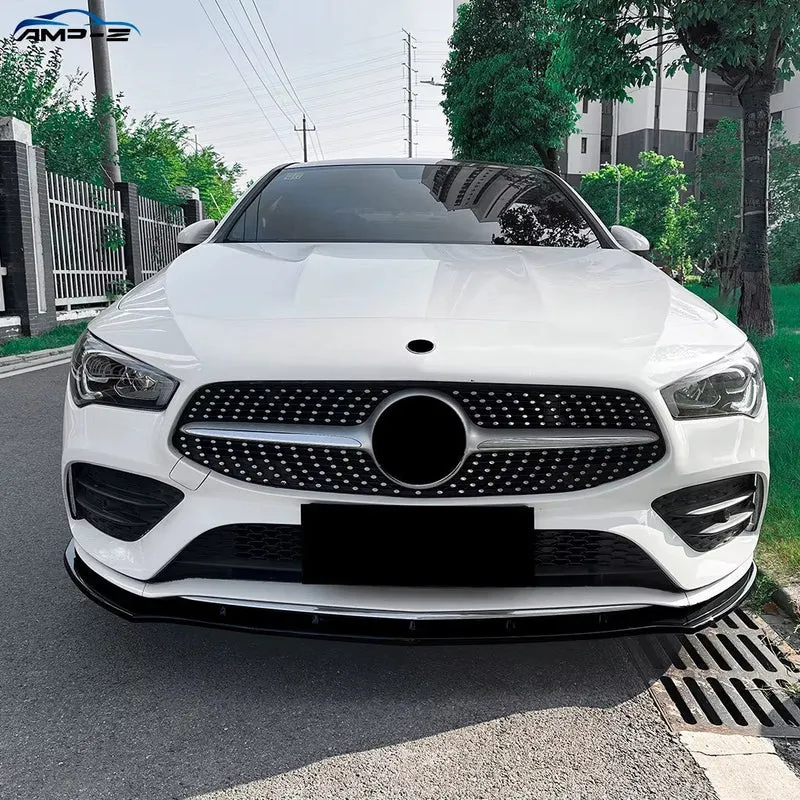 Lame avant splitter pare-chocs Mercedes CLA C118 AMG Line noir brillant