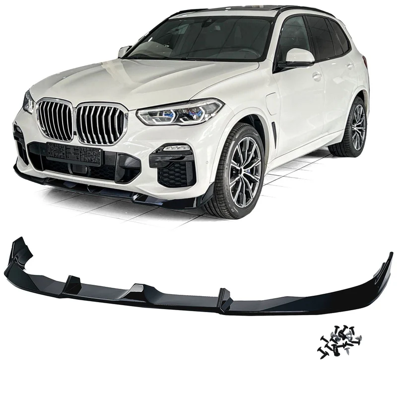 Lame avant splitter pare-chocs BMW X5 G05 2018-2026 noir brillant